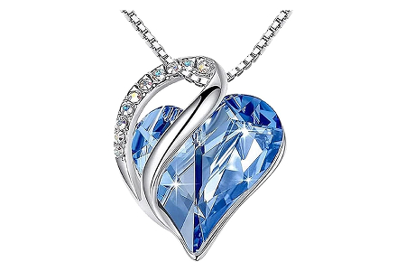 SUTLEJ TrendSetter Classic Style1Pc Heart Pendant Crystal Necklace Romantic Shinning Jewelry Gift for Girl Birthstone heart necklace - Image 8