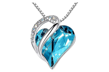 SUTLEJ TrendSetter Classic Style1Pc Heart Pendant Crystal Necklace Romantic Shinning Jewelry Gift for Girl Birthstone heart necklace - Image 6