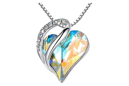 SUTLEJ TrendSetter Classic Style1Pc Heart Pendant Crystal Necklace Romantic Shinning Jewelry Gift for Girl Birthstone heart necklace - Image 4