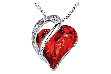 SUTLEJ TrendSetter Classic Style1Pc Heart Pendant Crystal Necklace Romantic Shinning Jewelry Gift for Girl Birthstone heart necklace - Image 2